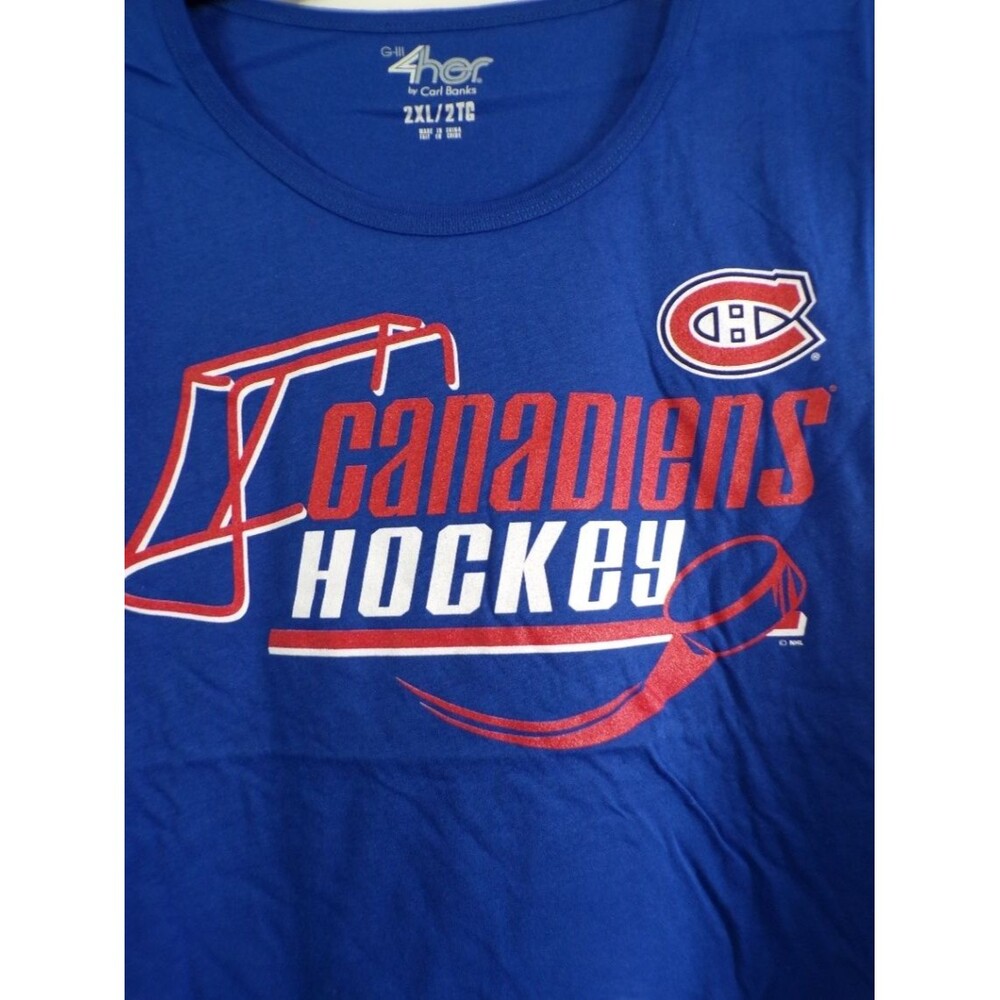 G-III 4Her by Carl Banks Montreal Canadiens Women's T-Shirt 2XL Blue - Picture 2 of 5